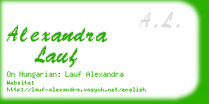alexandra lauf business card